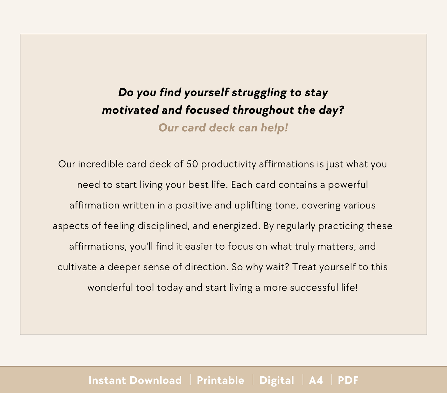 Productivity Affirmations