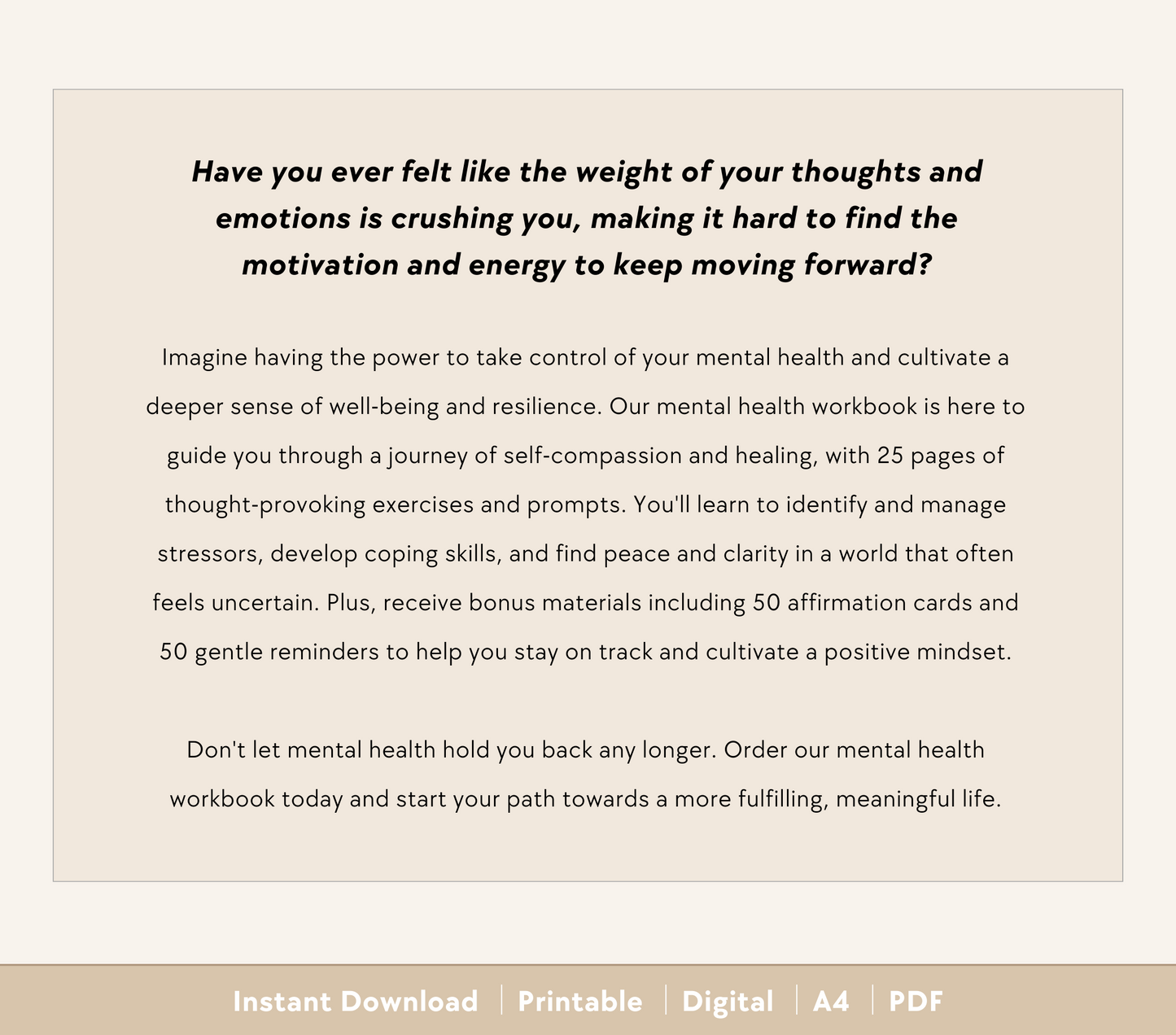 Mental Health Workbook