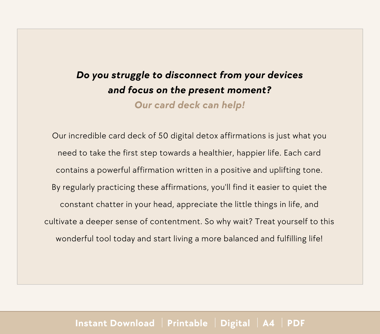 Digital Detox Affirmations