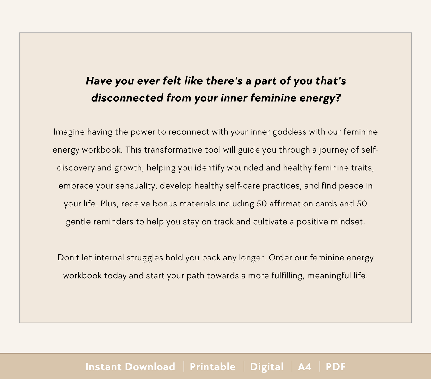 Feminine Energy Workbook