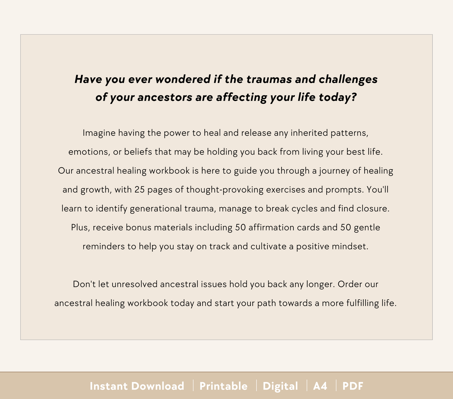 Ancestral Healing Workbook