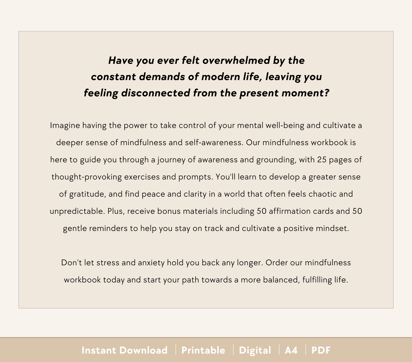 Mindfulness Workbook