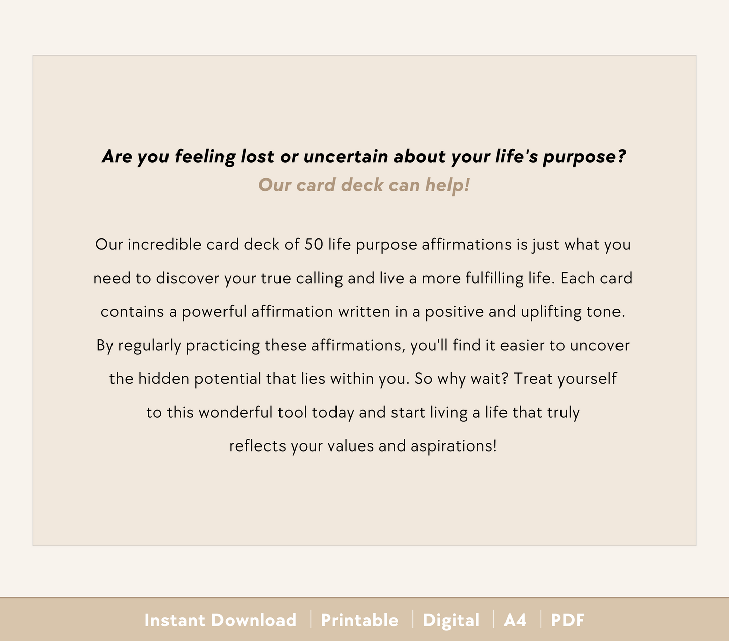 Life Purpose Affirmations