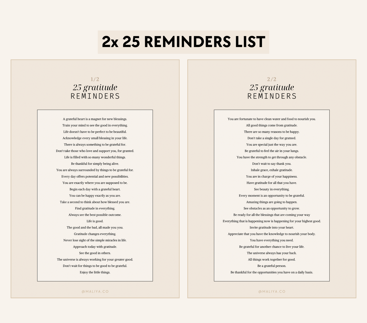Gratitude Reminders