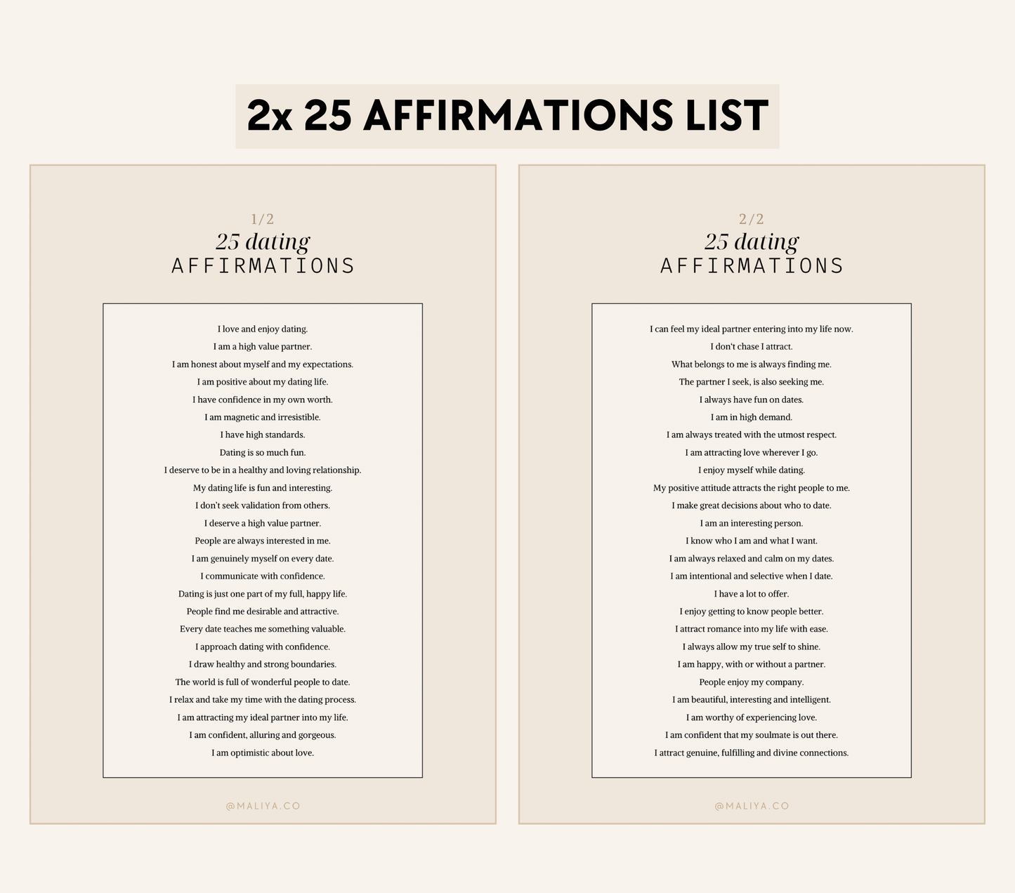 Dating Affirmations