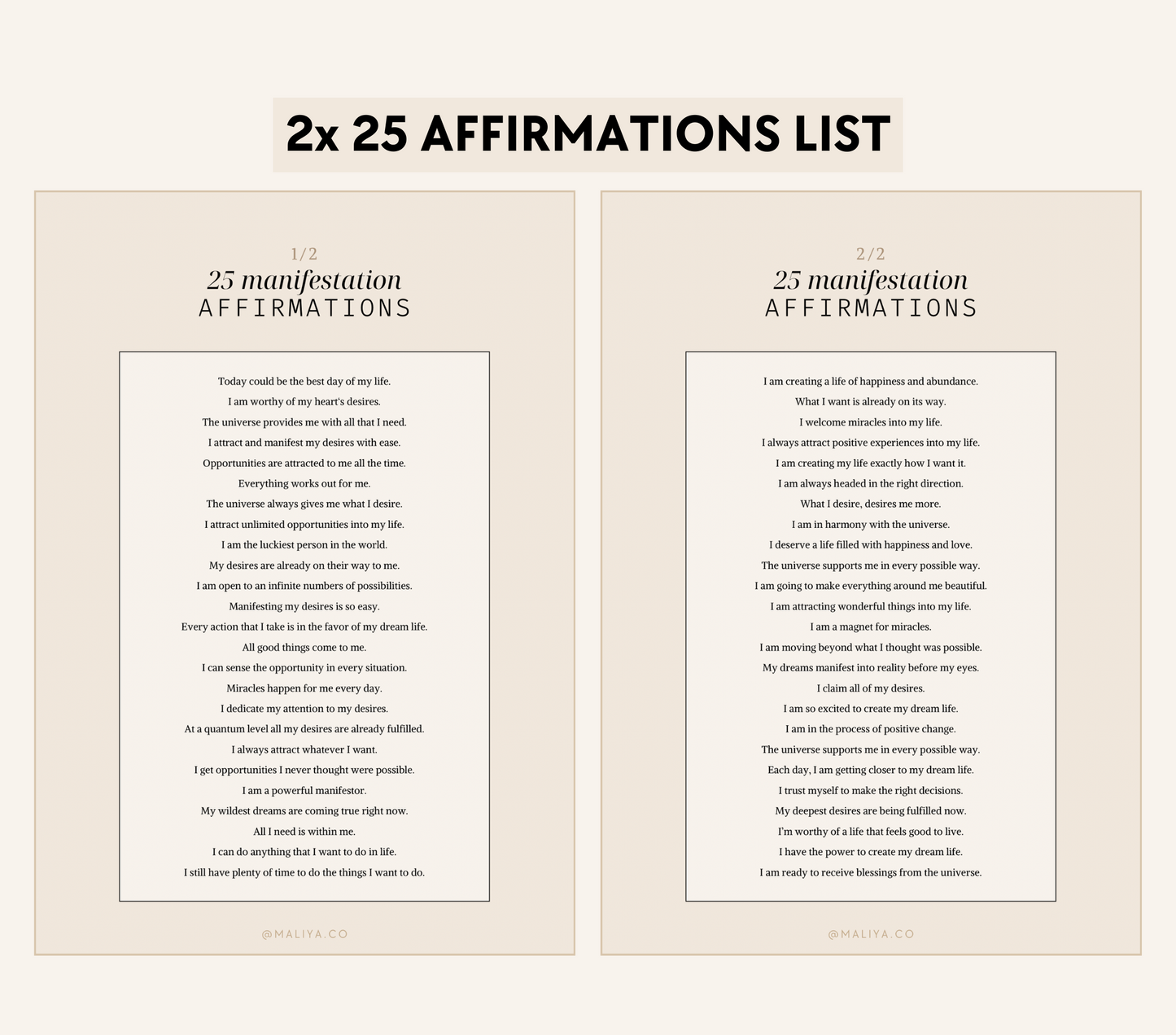 Manifestation Affirmations