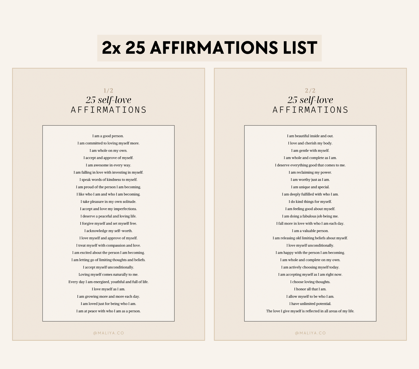 Self-Love Affirmations