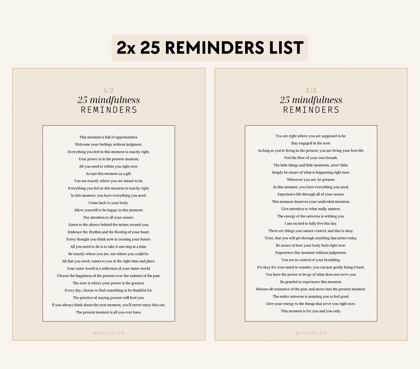 Mindfulness Reminders