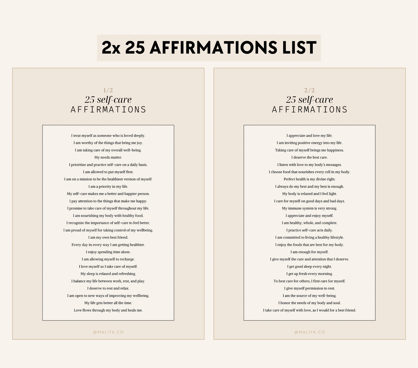 Self-Care Affirmations