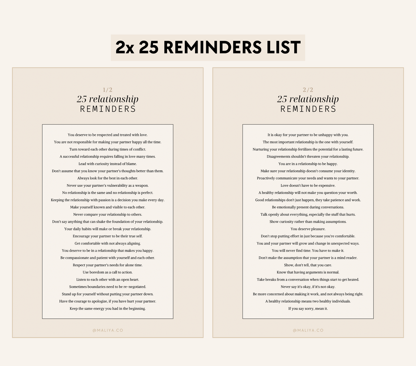Relationship Reminders