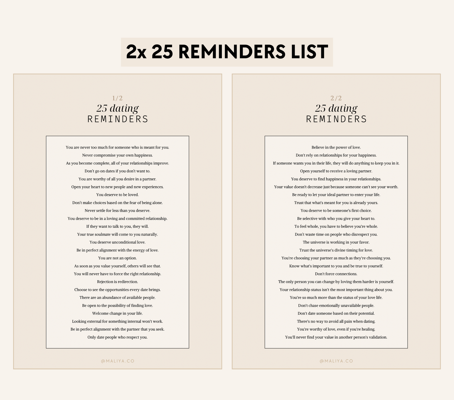 Dating Reminders