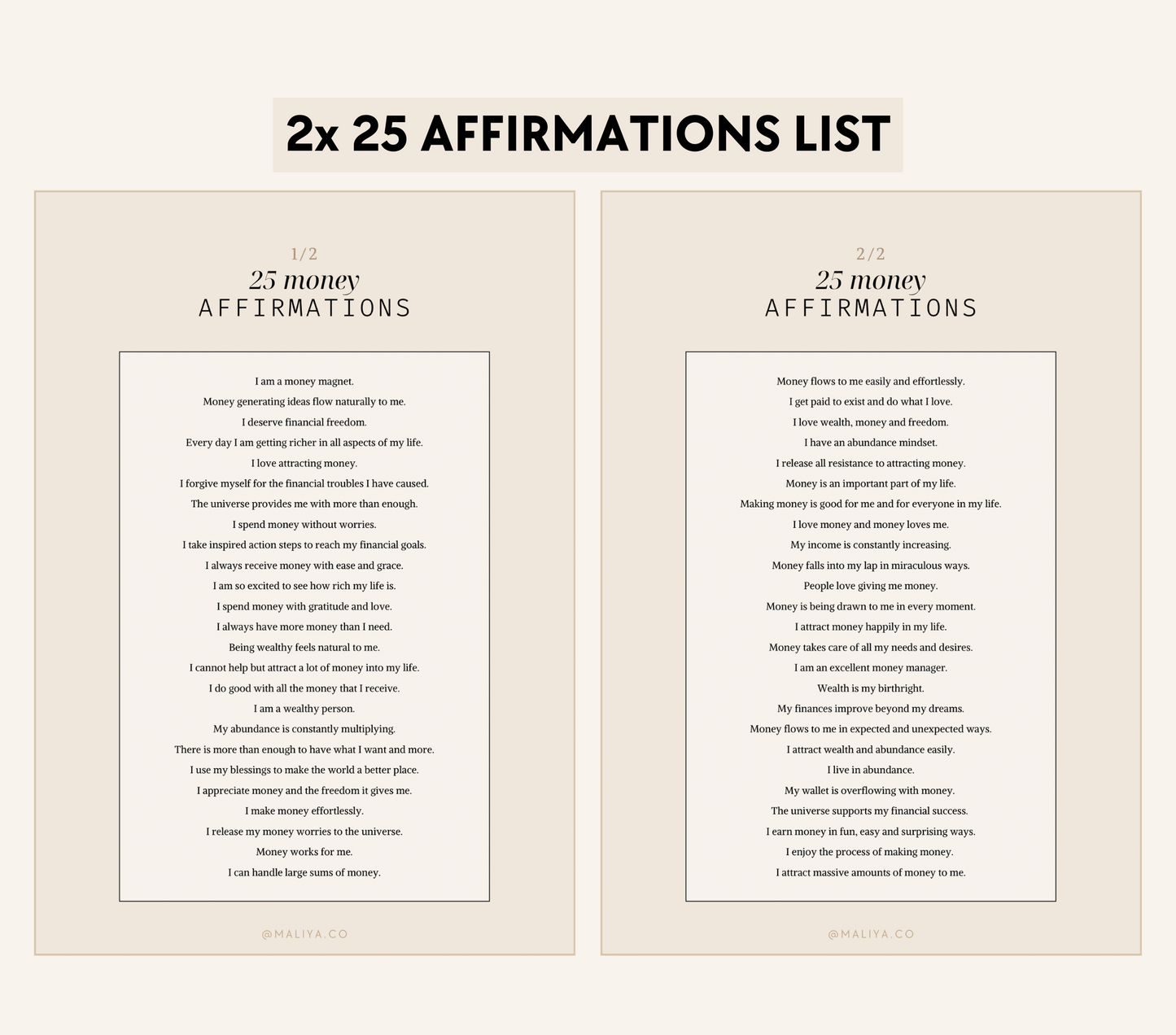 Money Affirmations