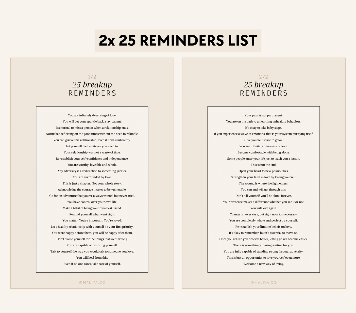 Breakup Reminders