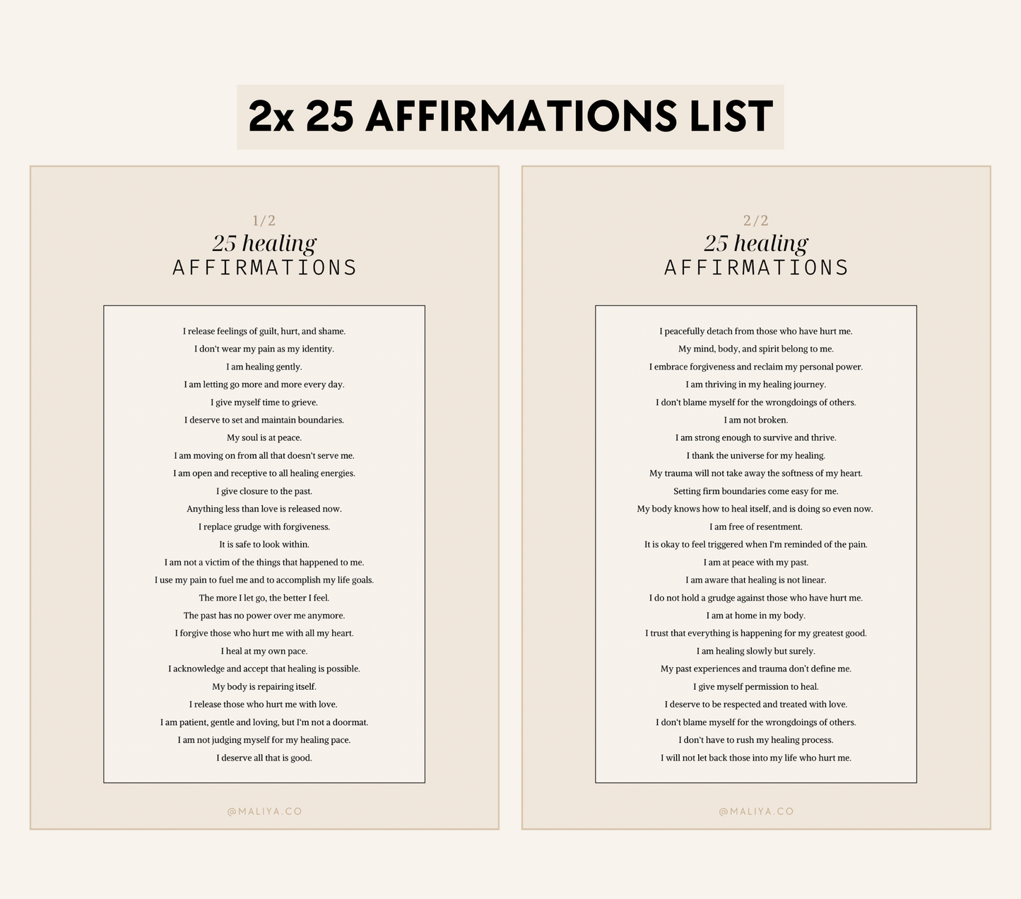 Healing Affirmations