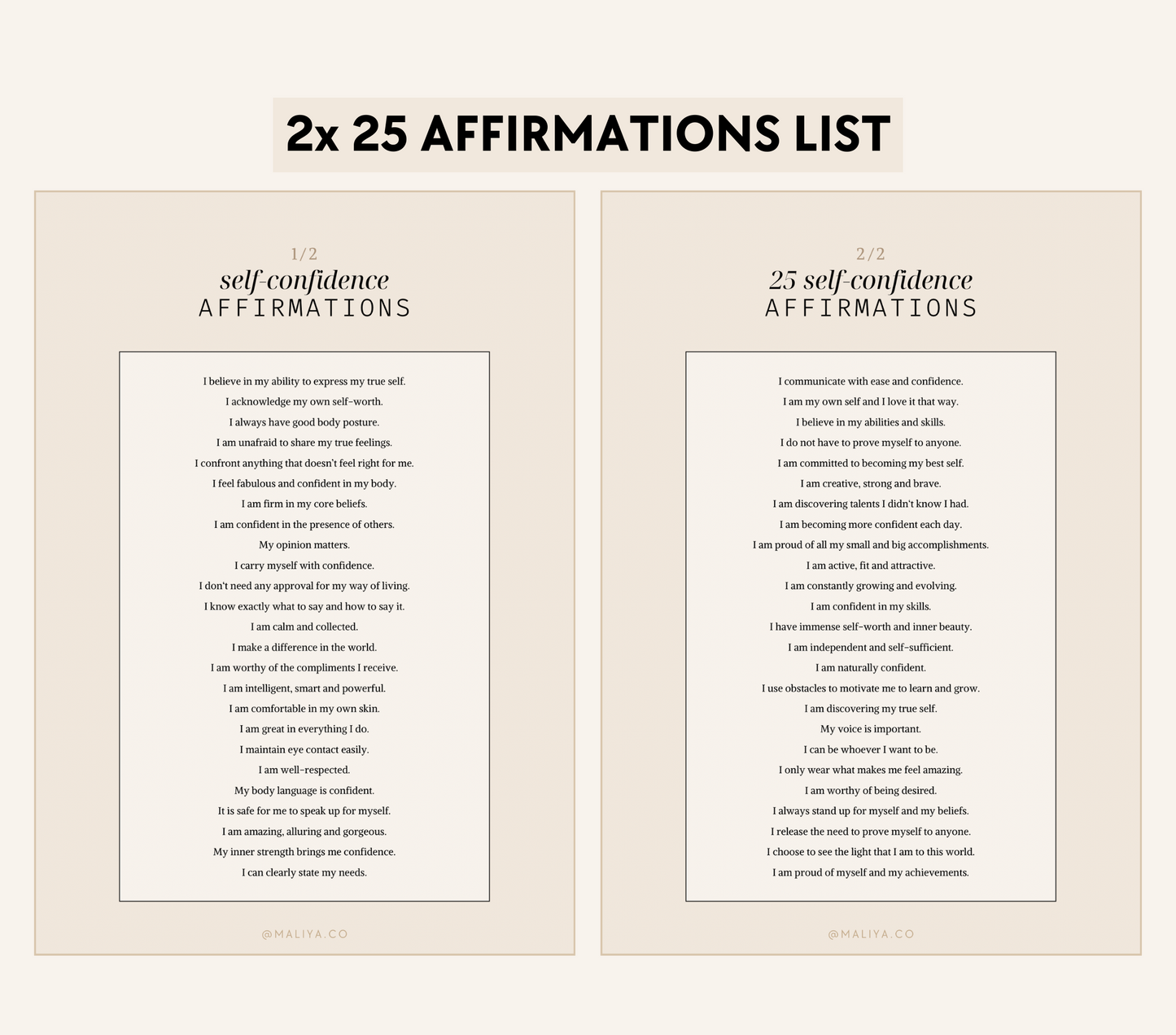 Self-Confidence Affirmations