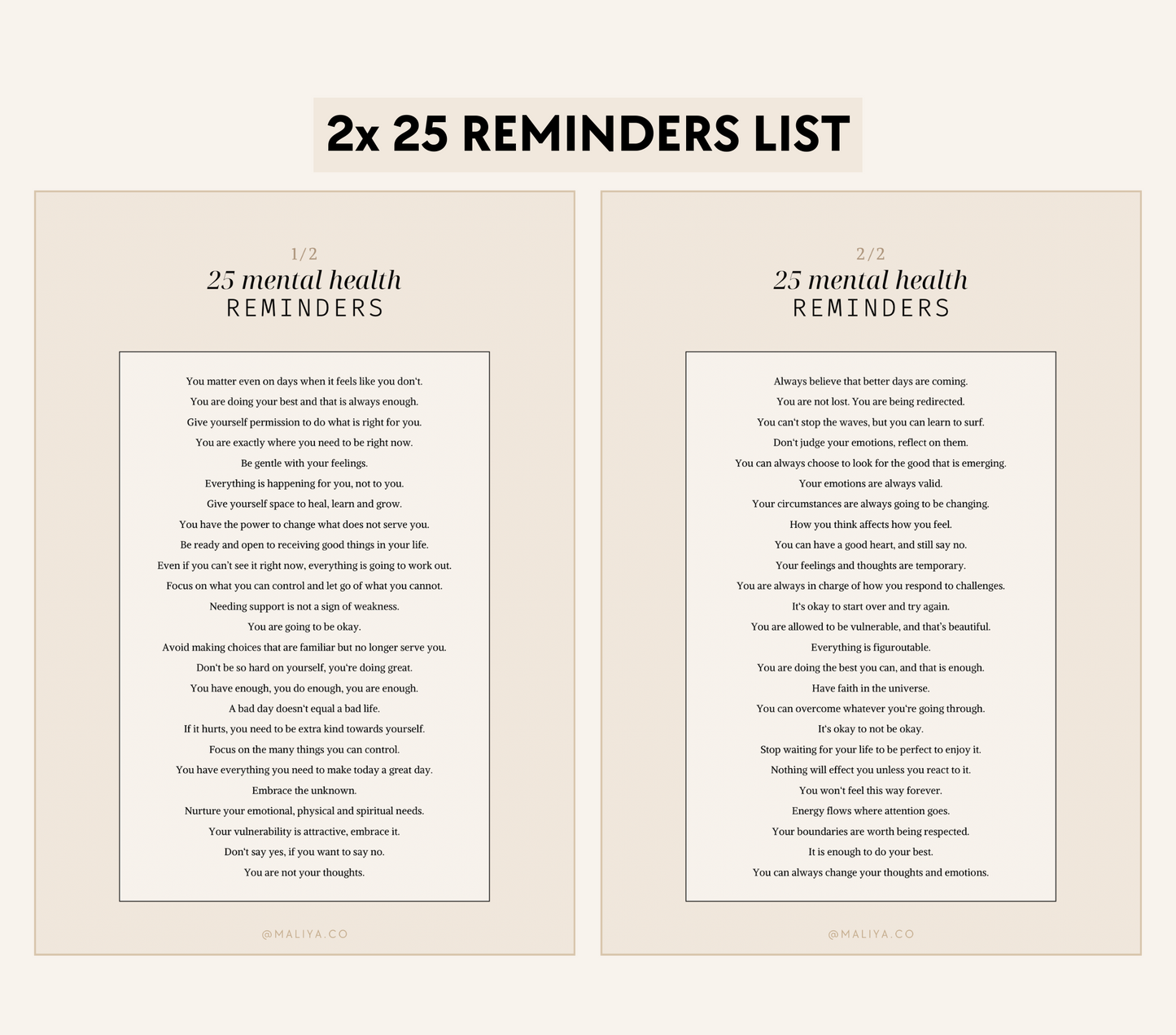 Mental Health Reminders