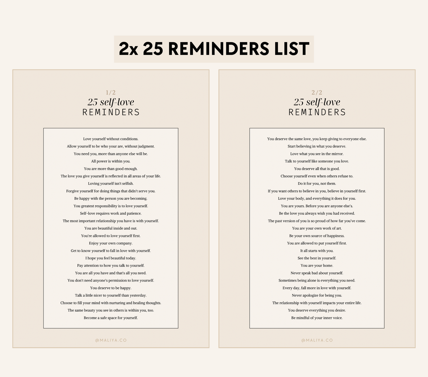 Self-Love Reminders