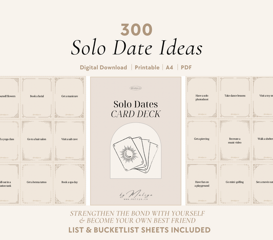 300 Solo Date Idea Cards