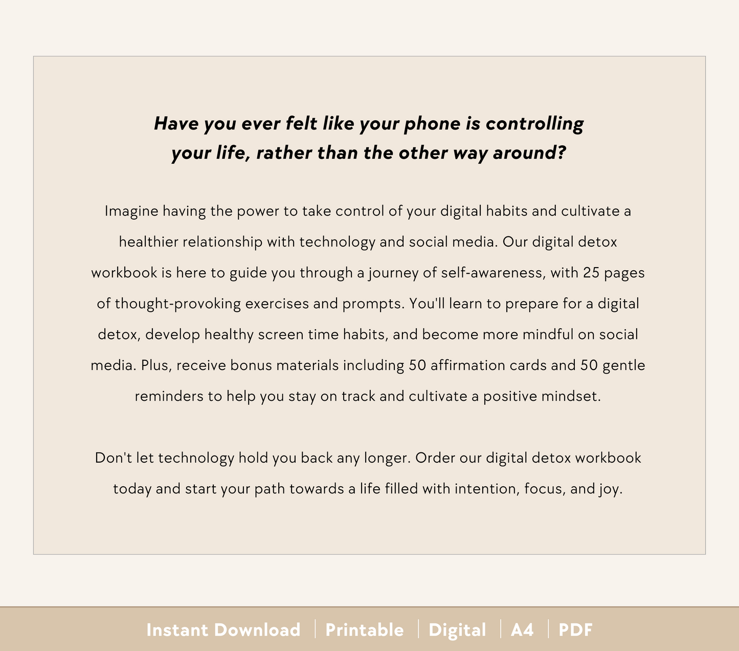 Digital Detox Workbook