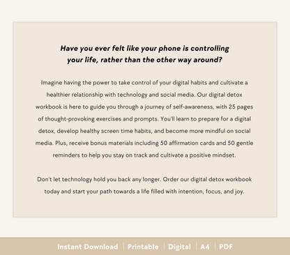 Digital Detox Workbook